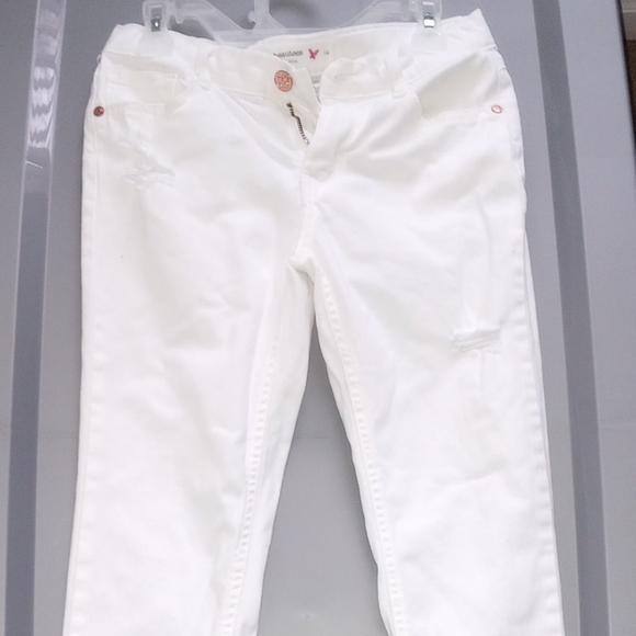 Beautees Girls Distressed White Pants Size 12 - Picture 9 of 11